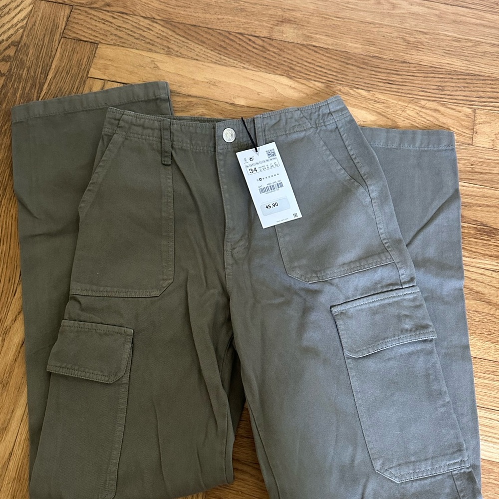 Zara Olive Cargo Pants